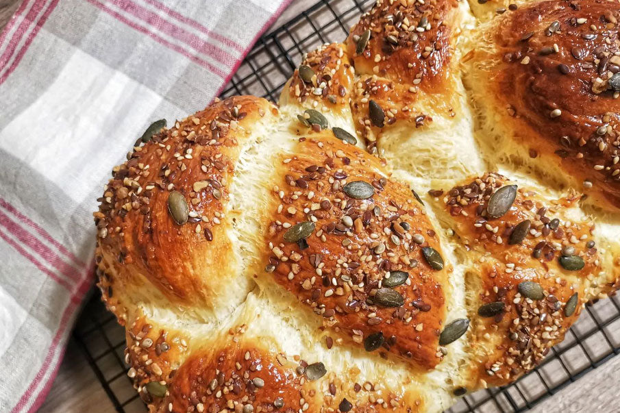 Multi-Grain Braided Brioche with Orange Blossom Water – Terroirs du Liban - EU