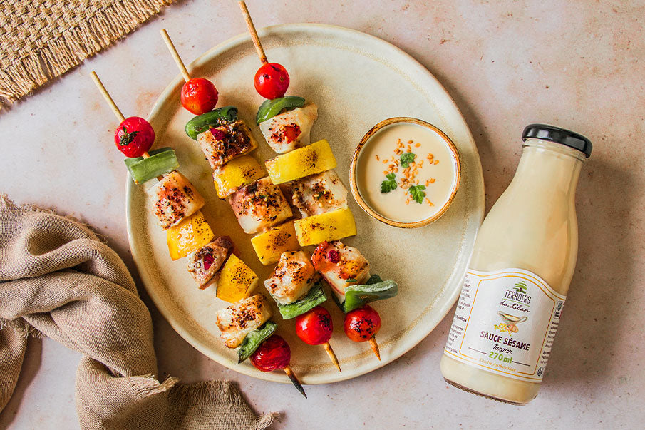 Grilled Sea Bream Skewers with Tarator Sauce – Terroirs du Liban - EU