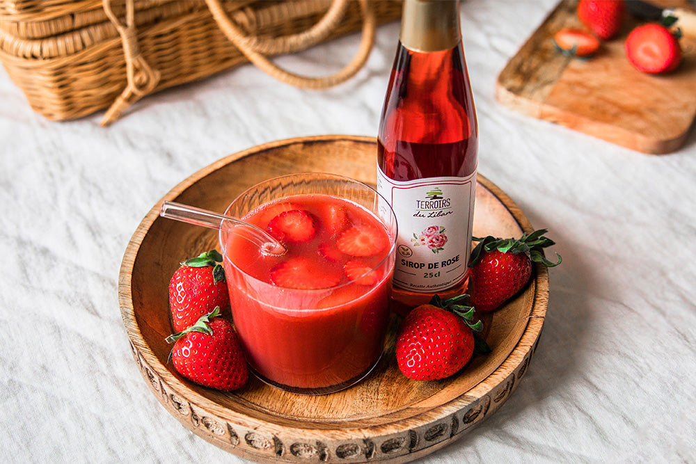 Strawberry Juice flavored with Rose Syrup – Terroirs du Liban - EU