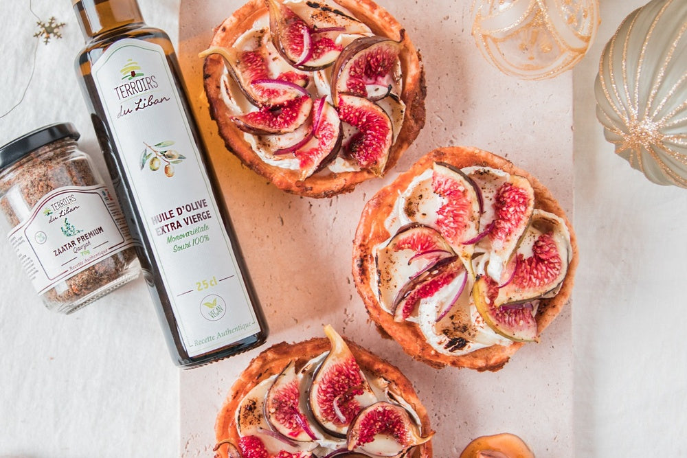 Goat Cheese, Fig, Honey & Zaatar Tartlets