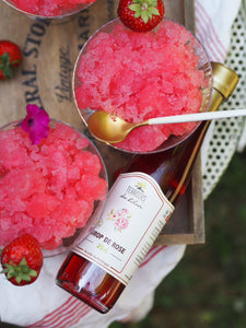 Granité aux Fraises et Sirop de Rose