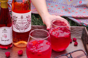 Cocktail Rosé, Lychee et Framboise