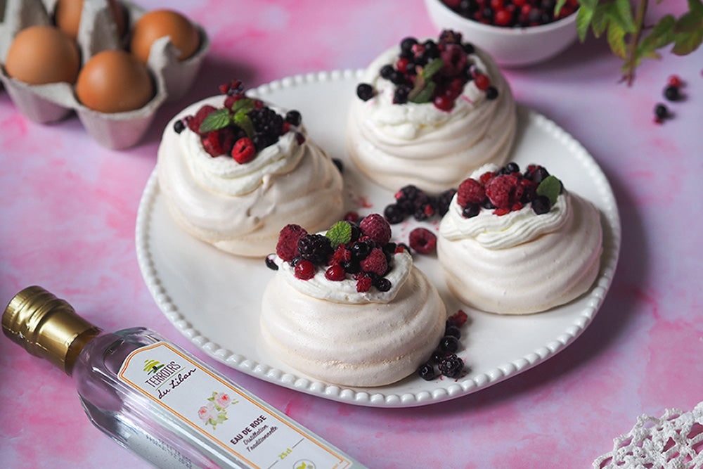 Rose Water Pavlova