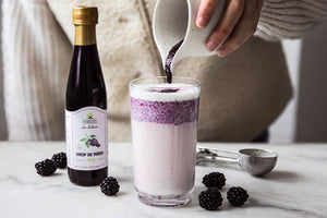 Vanilla Milkshake with Mulberry Syrup