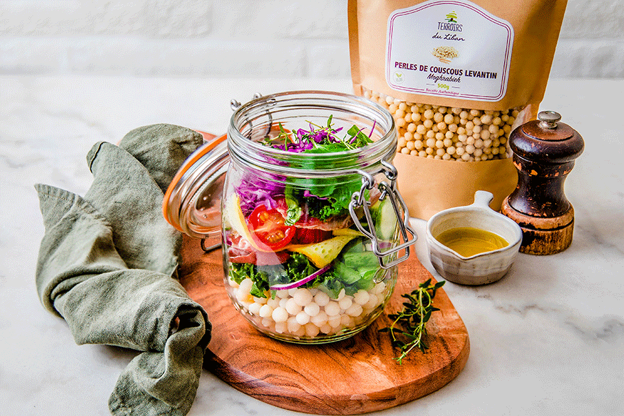 Moghrabieh Salad Jar