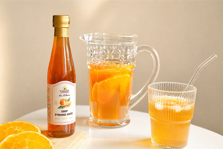 Iced Vanilla Tea with Bitter Orange Syrup
