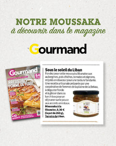 Gourmand magazine featuring our Lebanese moussaka !