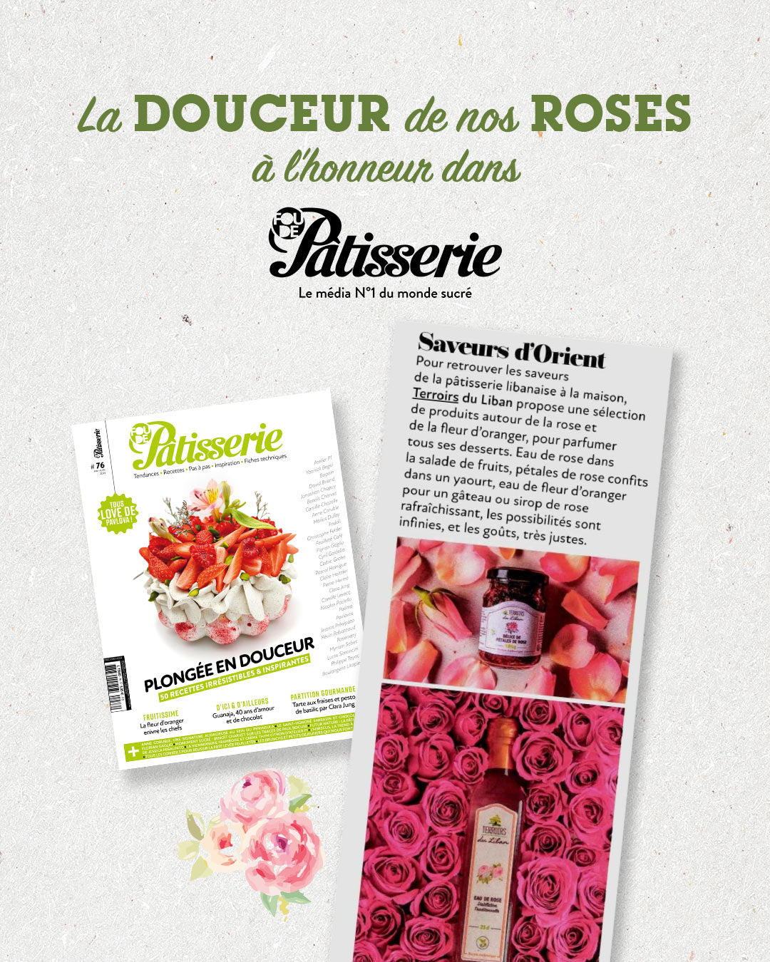 Fou de Pâtisserie highlights the floral flavors of Terroirs du Liban