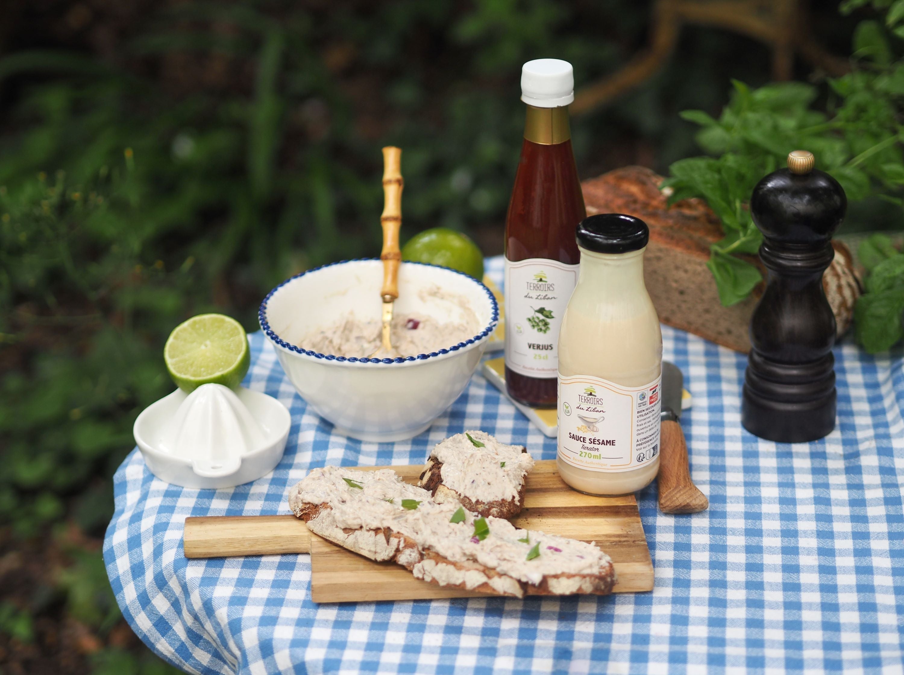 Sardine Rillettes with Sesame Sauce Tarator